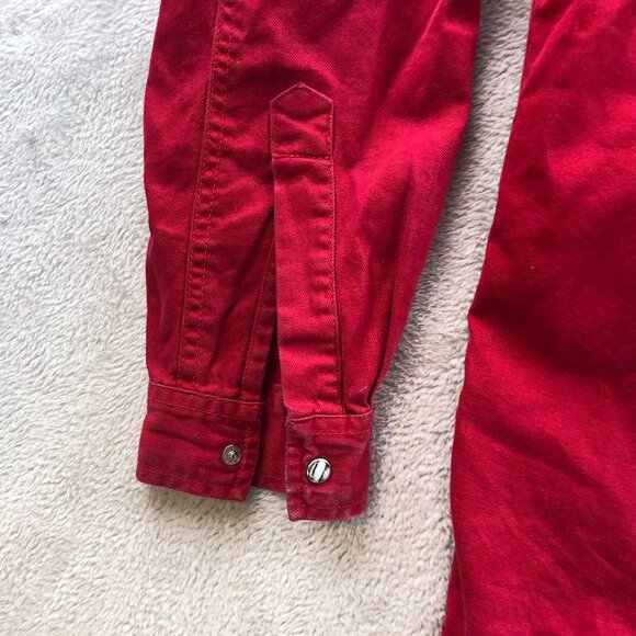 Vintage Levi's Men's Shirt Medium Long Sleeve Red Button Up Classic - Picture 6 of 15